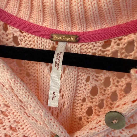 Peach Free people knit Women's Sweater - Picture 3 of 5